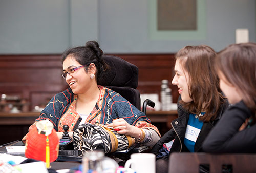 A meeting of the young Experts by Experience advisory group Young people at a meeting of the young Experts by Experience advisory group