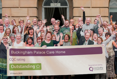 Mock up of a banner showing a CQC rating. Mock up of a banner showing a CQC rating.